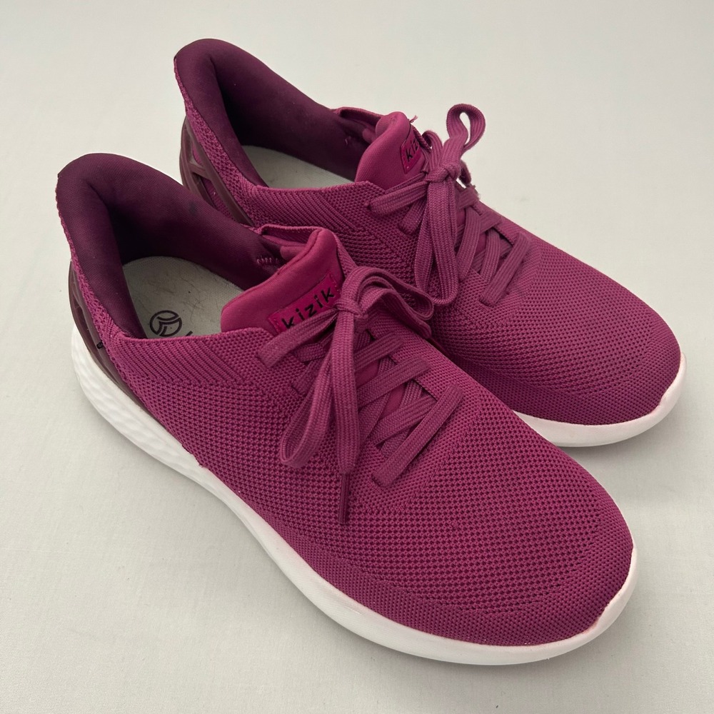 Kizik Athens 2 Sneakers Women 9.5 Wide Sangria Purple‎ Hands-Free H2FC Shoes